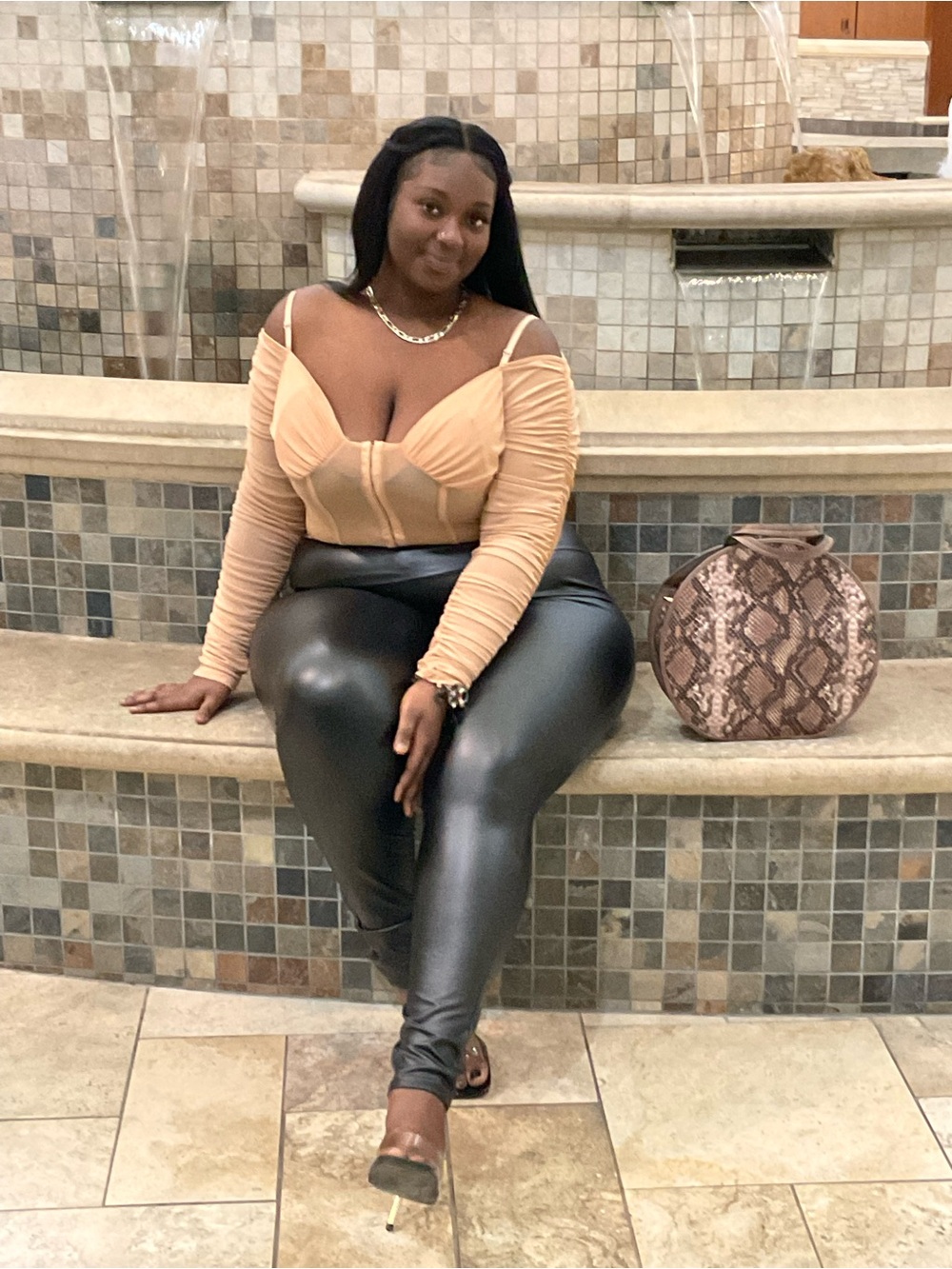 Haute Monde Plus Sized Faux Leather Leggings